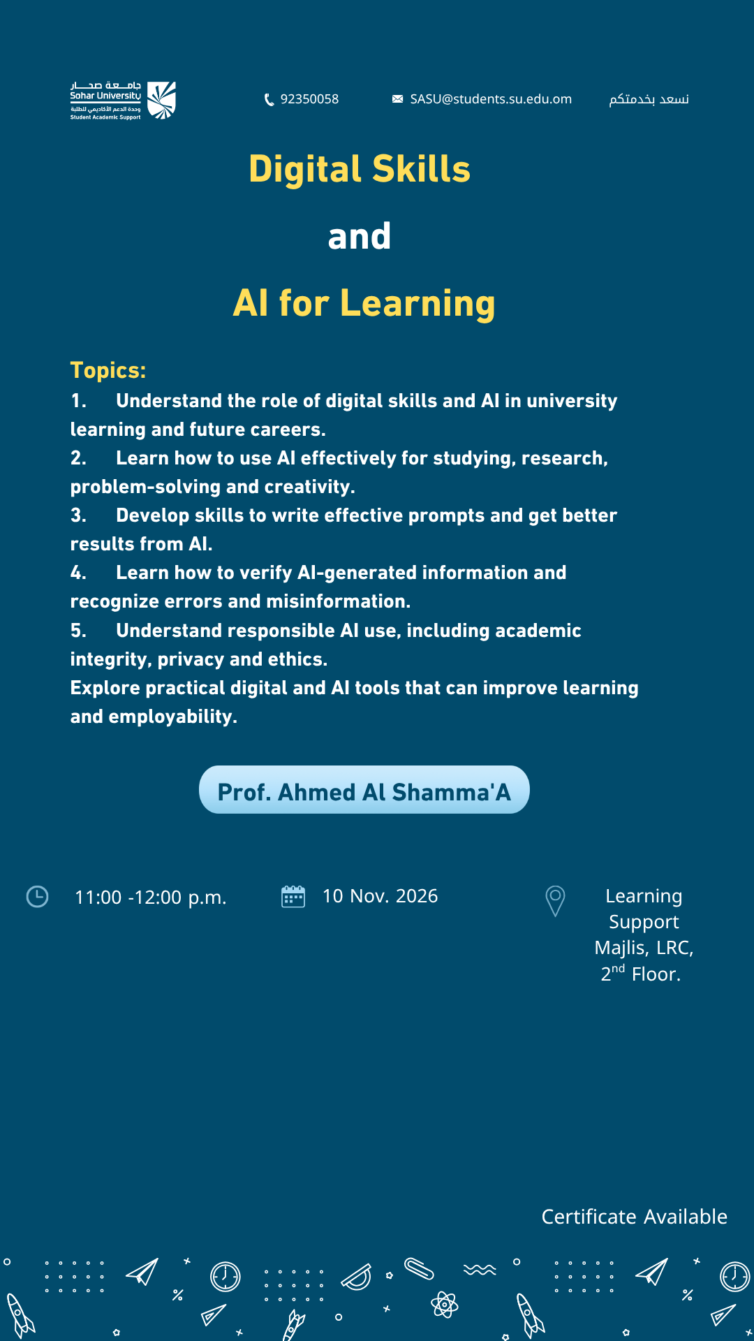 Digital Skills and AI for Learning